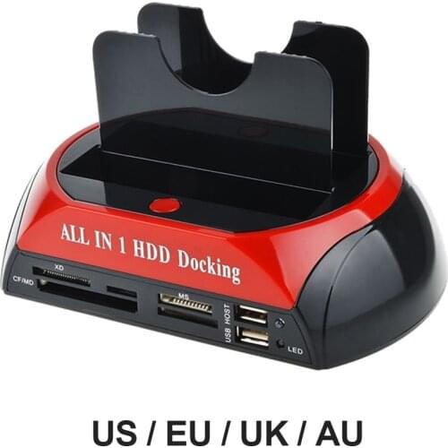 Hdd Docking Station Internal Hard Disk Drive Case Usb2.0 To 2.5 3.5 Inch Sata Ide Dual Slot Ssd Hdd Enclosure