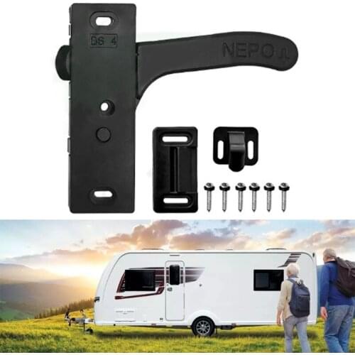 Motorhome Screen Door Latch Hardware Screen Door Open Close Handle for Trailer Universal RV Screen Door Latch