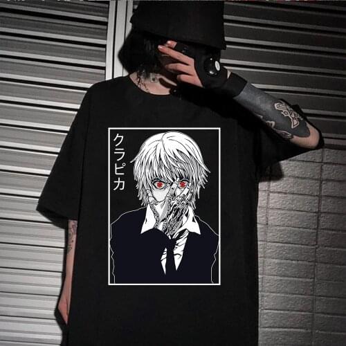 Anime Hunter X Hunter T Shirt Harajuku Kurapika Graphic Summer Short Sleeve Male T-shirt