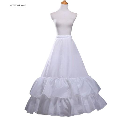 Hot Sale Cheap White 2 Hoops Wedding Petticoat Bridal Accessories Skirt Slip Crinoline Underskirt Petticoats Vintage Rockabilly