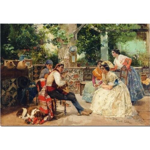 Seascape art Guitplayers Valencia by Joaquin Sorolla y Bastida reproduction paintings High quality Hand painted