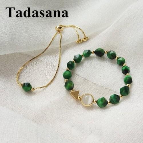 Couple Bracelet Set For Women Jewelry Charm Bracelet With Natural Stone Green Tiger Eye Stone Friendship Gift Bohemian