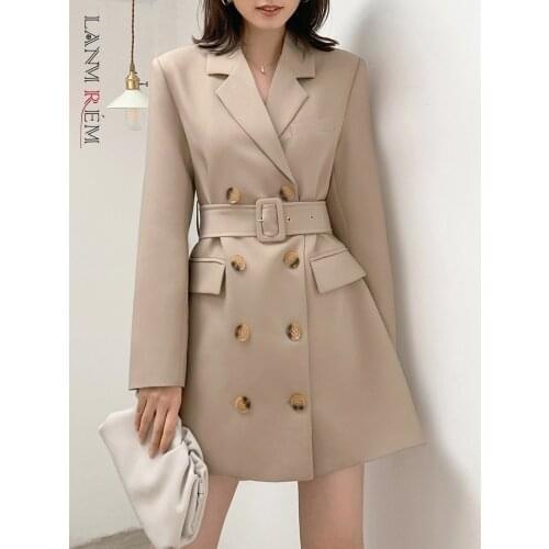 LANMREM Women's Double-breasted Blazers