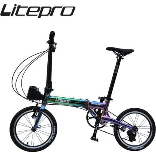 Litepro External 3 5 Speed ANTS Leg Folding Bike 14/16Inch Aluminun Alloy Mini Modification Colorful Foldable Vehicle Bicycle