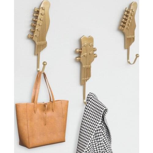 Wall Decorations Home Accessories Living Room Hanger Resin Guitar Hanger Key Kitchen Coat Clothes Towel Hooks Hat Handbag Holder