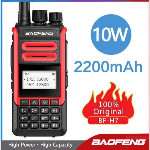 2021 New Baofeng BF-H7 Walkie Talkie Dual Band 10W Powerful Transceiver136-174 400-520MHz Hunting Two way Radio UV-9R UV-82 Plus