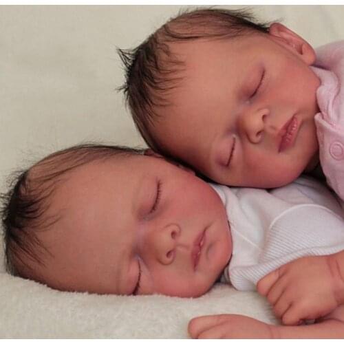 20Inch Lifelike Reborn Doll Kit Twins With Bodies Unfinished Doll Parts Baby Boys And Girls 2021 New Pia & Maditha
