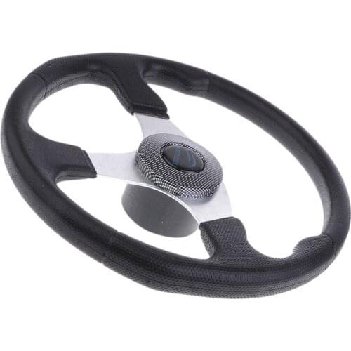 340mm 13.4'' 3 Spoke 3/4'' Marine Boat Yacht Steering Wheel & PU Foam Grip