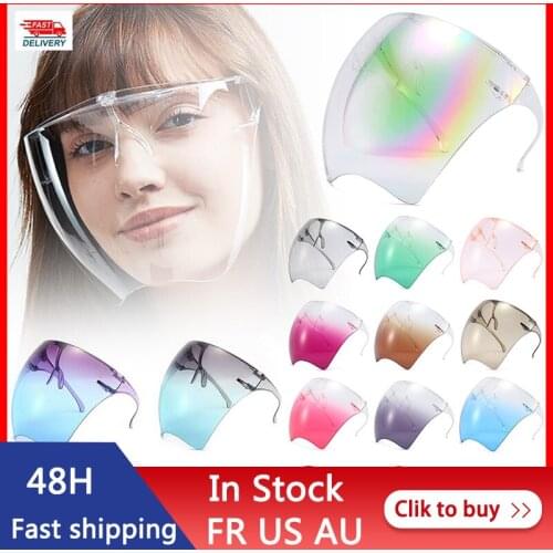 Full Face Shield Glasses Visor Clear Glasses Plastic Lightweight Sun Glasses Cycling Equipment Oversize Riding Glasses