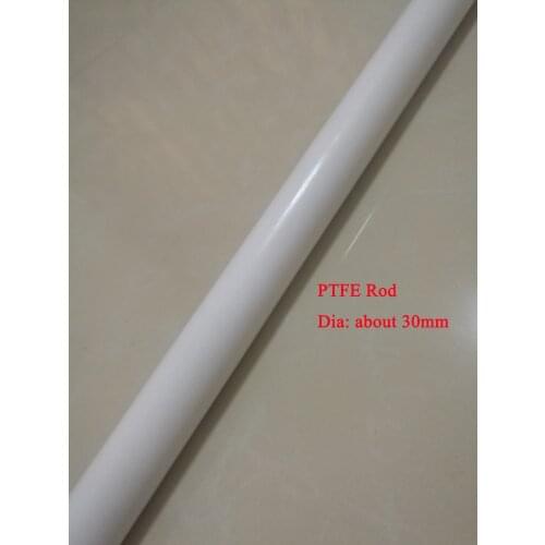 30mm dia Ptfe Rods Polytetrafluoroethylene bar , Gasket Seals and lubricating diy materials, Length about 200mm/pc
