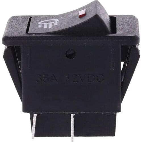 12V 35A Universal Car Fog Light Rocker Switch Red LED Dash Dashboard 4Pins N84F