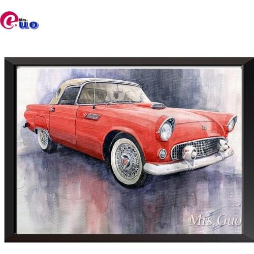 European Classic Car Full Drill Square Round 3D DIY Diamond Painting Set Diamond Mosaic Embroidery Rhinestone Picture Wholesale