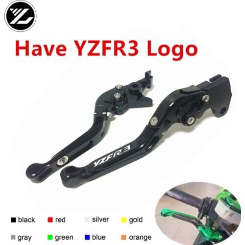 YZF R3 LOGO FOR YAMAHA YZF R3 2013 -2017 MT-03 2015-2017 Motorbike Adjustable Folding Extendable Moto Clutch Brake Levers