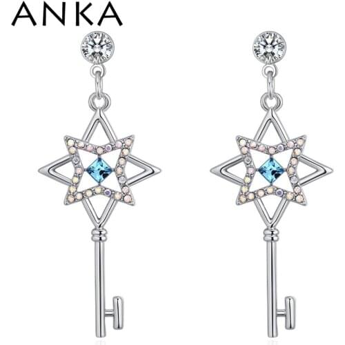ANKA Fashion Square Crystal Drop Earrings For Women Bohemia Fashion jewelry Main Stone Crystals from Austria #133550