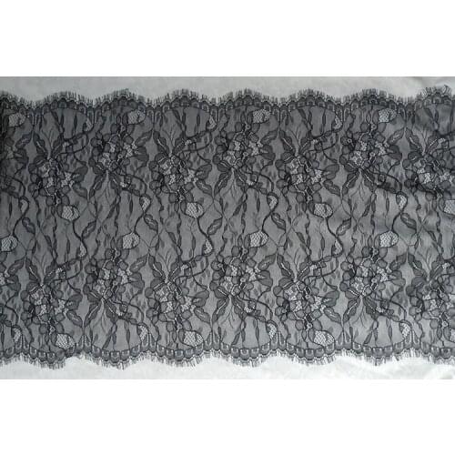 3Meters 42cm Wide Eyelash Lace Trim Underwear Bra Trimmings DIY Craft Sewing Lace Fabrics Dress Making Materials