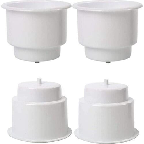 4PCS Plastic Cup Drink Holder Bottle Can for Marine Boat Cars Rv Camper DI 109X82mm