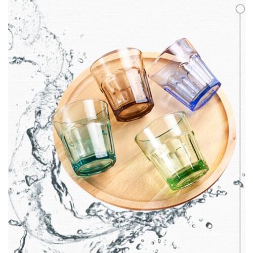 6 pcs/lot Colorful Plastic Tumbler Cups Unbreakable Glasses Heat-Resistant Shatterproof Reusable Fit Beer Water Outdoor Party