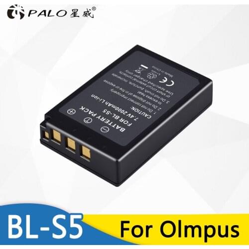 Palo 2000mAh PS-BLS5 BL-S5 BLS5 BLS-50 BLS50 Battery for Olympus PEN E-PL2 E-PL5 E-PL6 E-PL7 E-PM2 OM-D E-M10 E-M10 II Stylus1