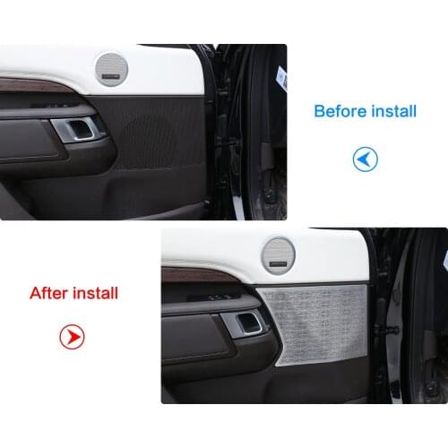 Aluminum Alloy Car Door Loud Speaker Cover Trim 4pcs For Land Rover Discovery 5 LR5 2017 2018