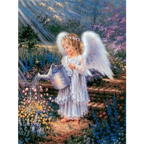 Angel Religion DIY Embroidery Cross Stitch 11CT Kits Needlework Craft Set Printed Canvas Cotton Thread Home Design