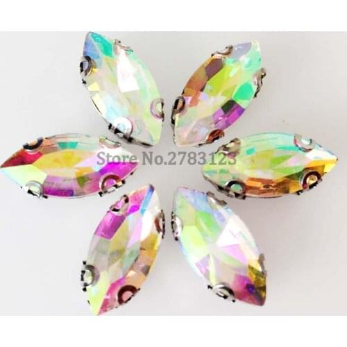 Anti hook D claw AB color AAA Glass Crystal flatabck hand sewing on rhinestones,diy Clothing accessories
