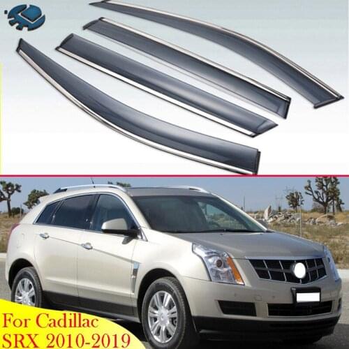 For Cadillac SRX 2010-2019 Car Accessories Plastic Exterior Visor Vent Shades Window Sun Rain Guard Deflector 4pcs