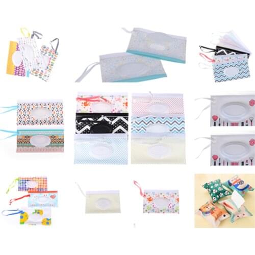 Eco-Friendly Easy-carry Wipes Container Wet Wipes Bag/case Flip Extraction Portable Wet Wipes Cover for Stroller Chaning Pad
