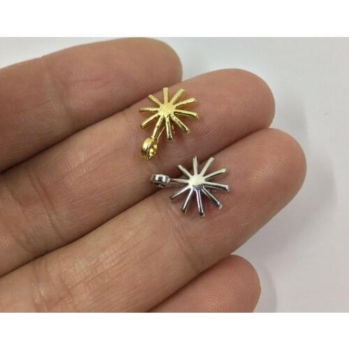 Eruifa 20pcs 10mm Nice Flower Zinc Alloy necklace,earring bracelet jewelry DIY handmade 2 colors