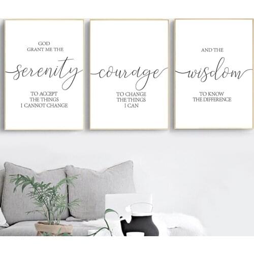 Christian Quotes Print Black White Prayer God Poster Motivational Wall Art Canvas Painting Modern Picture For Living Room Decor