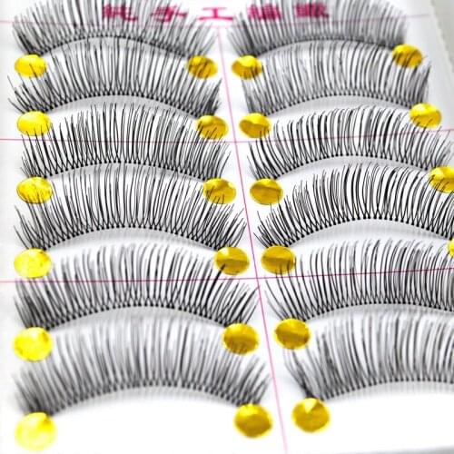 LiuLiu 10 Pairs Faux Eyelashes False Lashes Winged Thick Make up Eyelash Dramatic Lashes Natural Volume Soft Fake Eye Lashes