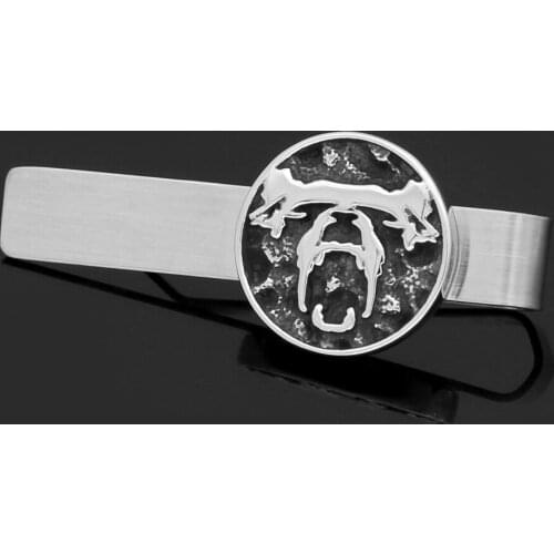 Stainless steel Nordic Viking Amulet Rune small Bear Tie Clips with valknut gift bag