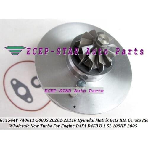 Turbo CHRA Cartridge GT1544V 740611 782403 740611-5003S Turbocharger For HYUNDAI Matrix Getz For KIA Cerato 1.5L D4FA D4FB 1.6L