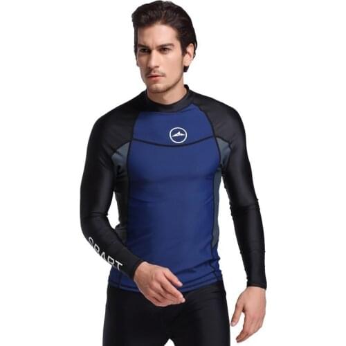 UV Protection Rashguard Men Long Sleeve Swimsuit Swim Shirt Surf Rash Guard For Male Surfing Swimming Diving Suit Clothes