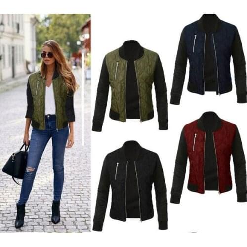 2019 Spring Autumn Winter Fashion Jacket Women Long Sleeve Patchwork Casual Jacket Plus Size 3XL