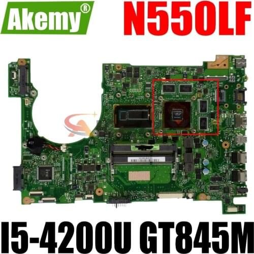 AKEMY N550LF Laptop Motherboard For ASUS VivoBook N550LF N550L Original Mainboard I5-4200U GT845M