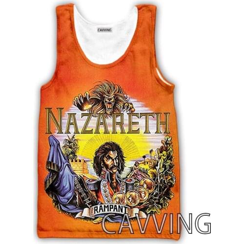 CAVVING 3D Printed Nazareth Band Tank Tops Harajuku Vest Summer Undershirt Shirts Streetwear for Men/women