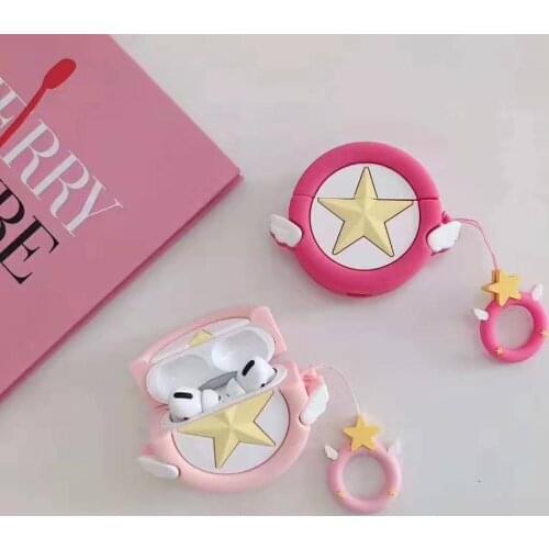 Lovely Gift Wireless Earphone Case for Airpods 2 Cover Soft Silicone Earphones Cases for Airpods 1/2/3 Case Protective with ring