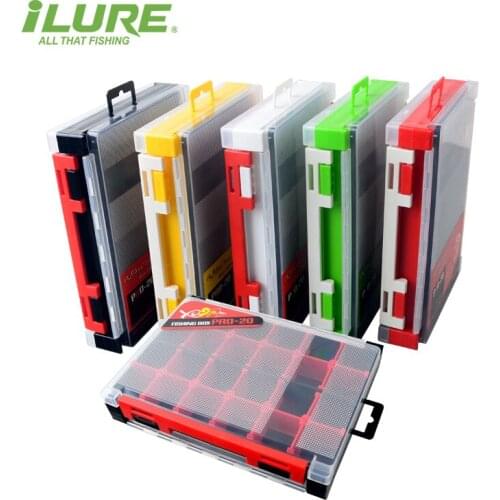 Love the way the double way the box multi-functional plastic bait box portable lead head hook sequins tool box parts box