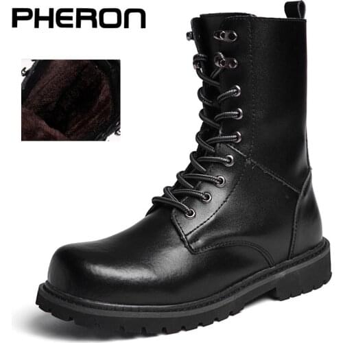 100% Genuine Leather Men Boots Breathable High Top Shoes Outdoor Casual Men Winter Shoes Autumn Snow Boots For Men Botas Homme