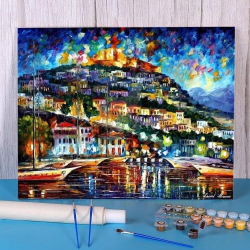 Greece - Lesbos Island DIY Paint By Numbers Kit Acrylic Paints 50*70 Paiting By Numbers Home Decor Crafts For Adults Art