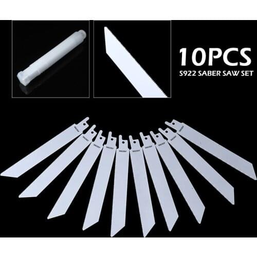 New Arrivals 10pcs 150mm S922 Saber Saw Blade Set Metal Wood Reciprocating Saw Blades Cutting Tool Accessories