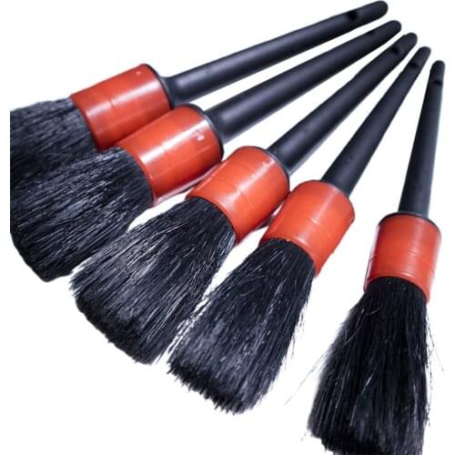5pcs Car Detailing Brush Set Car Brushes Wash Tool Cleaning Car Wheel Brush Interior Dashboard Air Outlet Brush Car Clean Tools