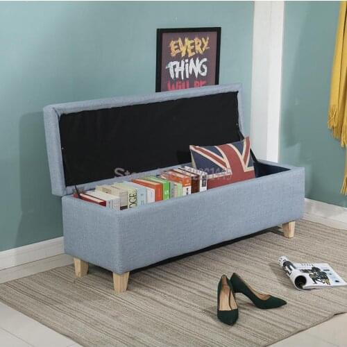 2019 new multifunctional cloth storage stool clothing store sofa bench home bedroom bed end stool removable and washable