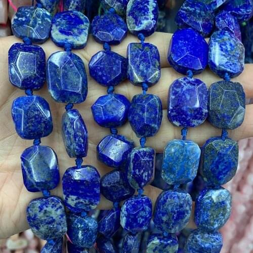 Natural Lapis Lazuli Stone Beads 15'' Irregular DIY Loose Beads For Jewelry Making Women Beads Necklace Bracelet Valentine Gift