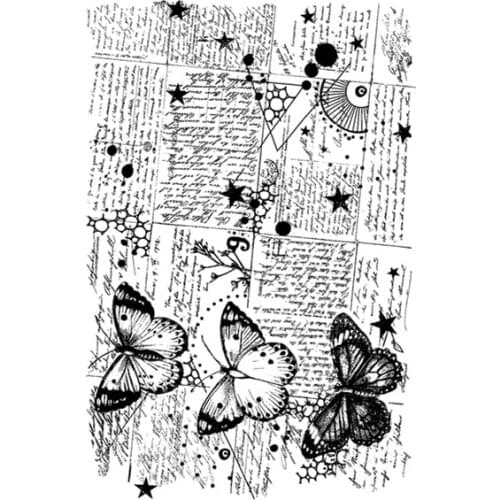Background Clear Stamp for Scrapbooking Transparent Silicone Rubber DIY Photo Album Decor 991