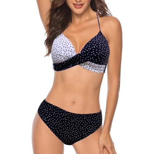 Sexy Women Bikini Push-up Padded Bra Tankini Halter Bikini Set Swimsuit Two Pieces Bathing Suit Swimwear 2020 Beachwear Suits
