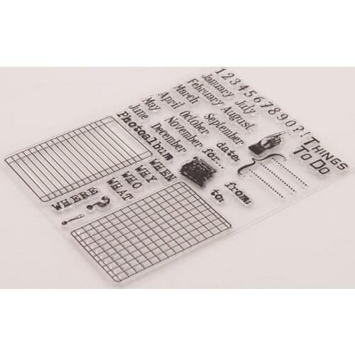 Silicone Clear Stamp Month DIY Cling Seal Scrapbook Embossing Album Decor Crafts