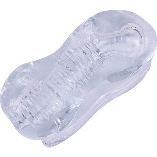 Silicone Male Masturbator Cup Penis Trainer Erotic Adult Toys Soft Transparent Masturbator Sex Toys For Men