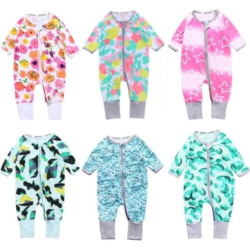 Cute Cartoon Newborn Baby Romper Baby Girls Boys Print Cotton Jumpsuit Long Sleeve Autumn Infant Toddler Pajamas Outfits