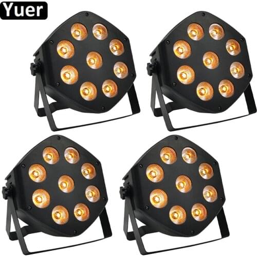 4Pcs/Lot LED Par 9X10W LED Remote Control Wash Light RGBW 4IN1 LED Light Stage DJ Light DMX512 LED Par Party Disco Effect Lights